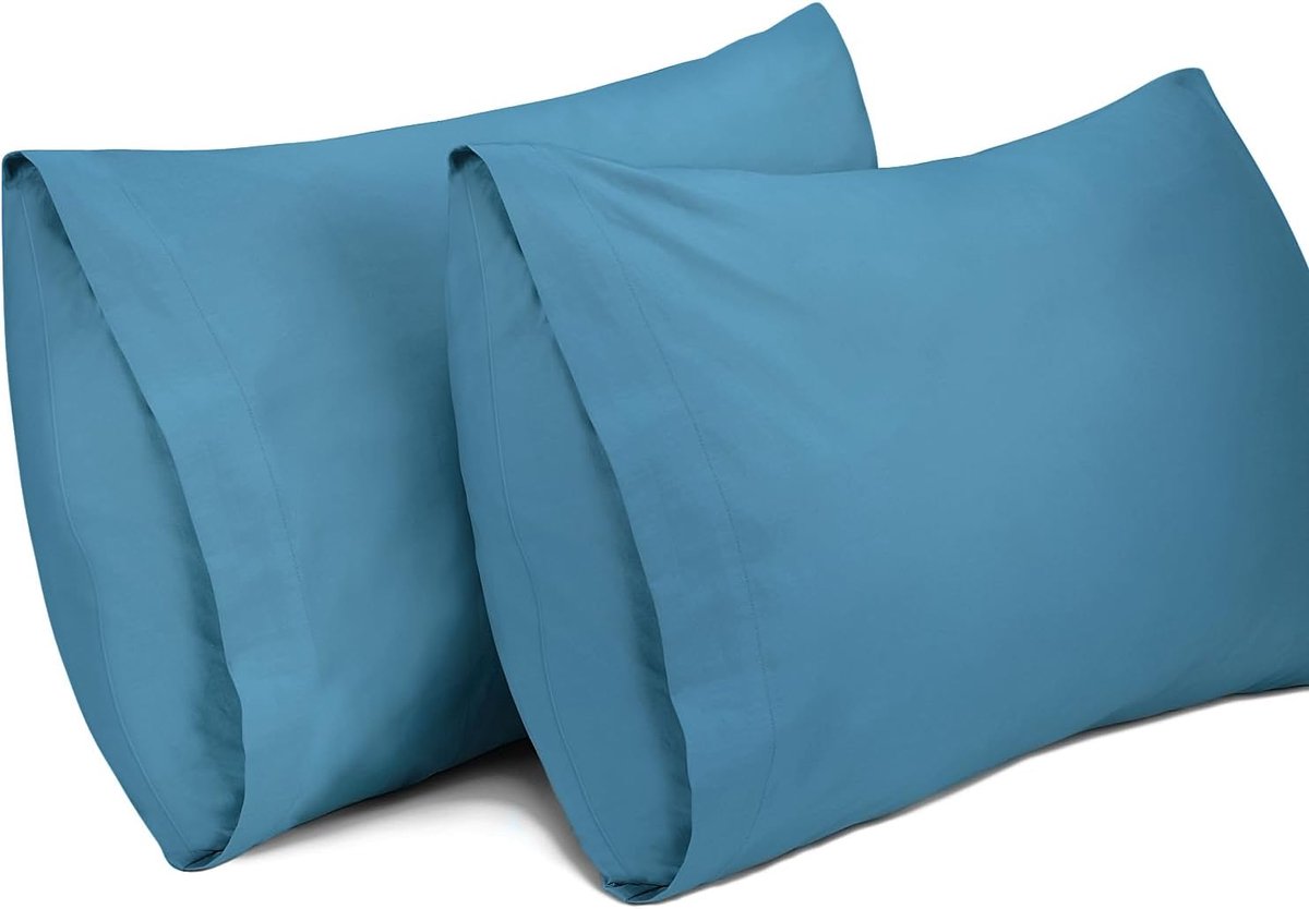 Kussenslopen, 100% Katoen Ademende Kussensloop Pillow Cover, 40 x 80 cm, Blauw