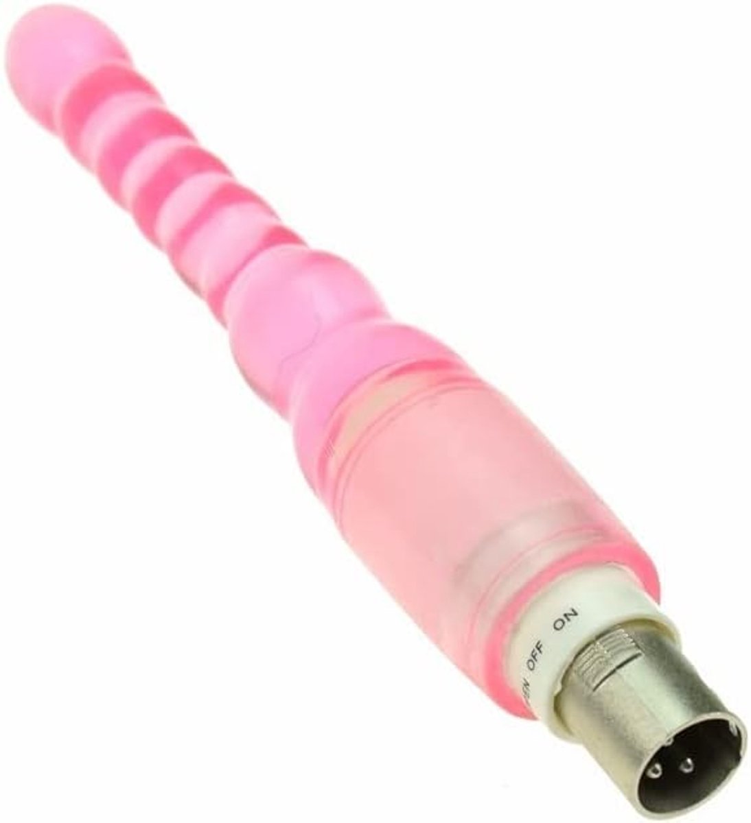 Anal Dildo Ribbel 19CM - TPU/TPE - 3XLR aansluiting - Geschikt voor Auxfun Basic Sex Machine - SnelShoppen