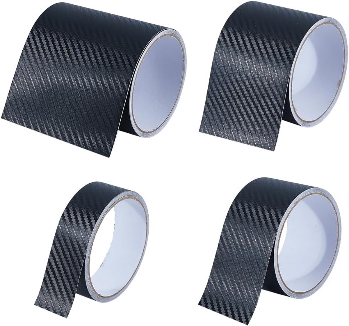 4 rollen van 20 m beschermband voor fietsframe, zelfklevend, framebescherming voor fiets, mountainbike, mountainbike, kettingbescherming, koolstofvezelpatroon