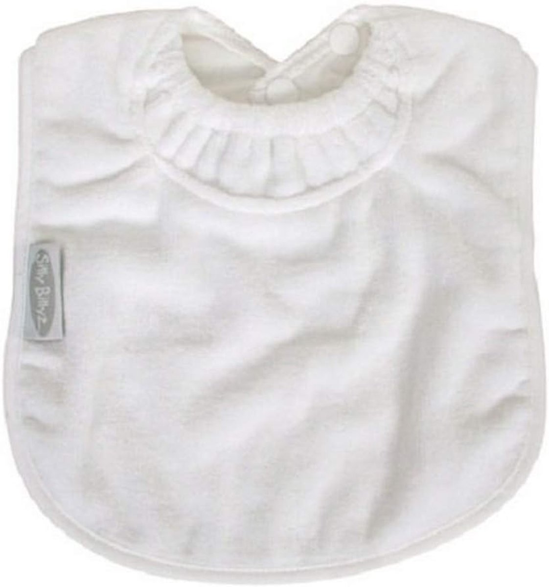 Baby slabbetje 3-36 maanden - velours wit - waterdicht - ideaal voor schone kleding - m-winkel