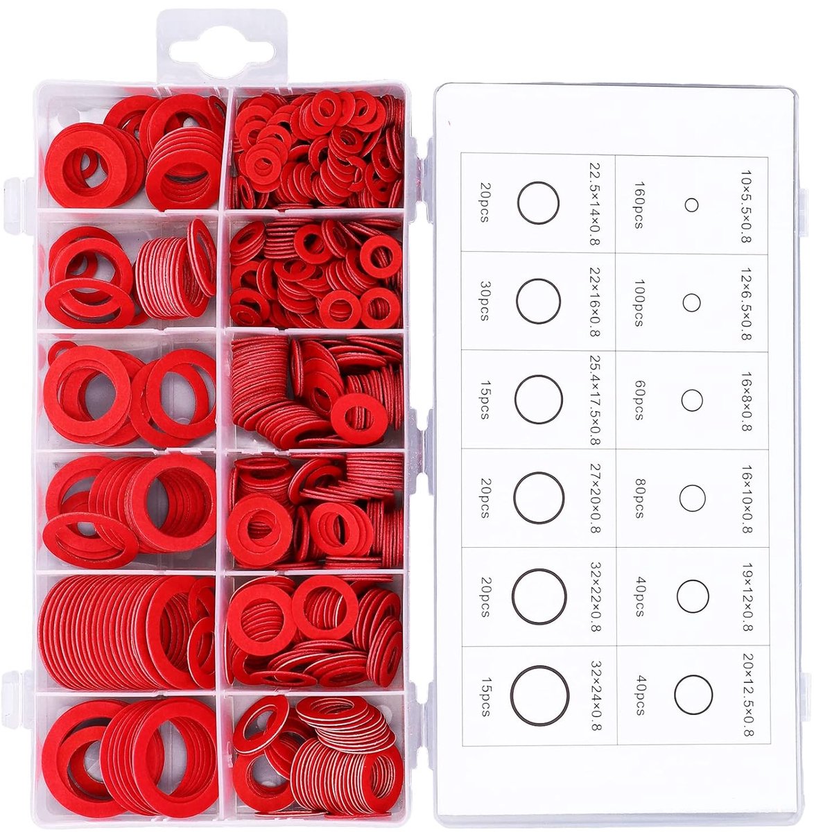 Platte Ring Assortiment Papier Fiber Pakking Isolatie Wasmachine Isolatie Gelegeerd Staal Papier Fiber Afdichting Pakking Meerdere Maten
