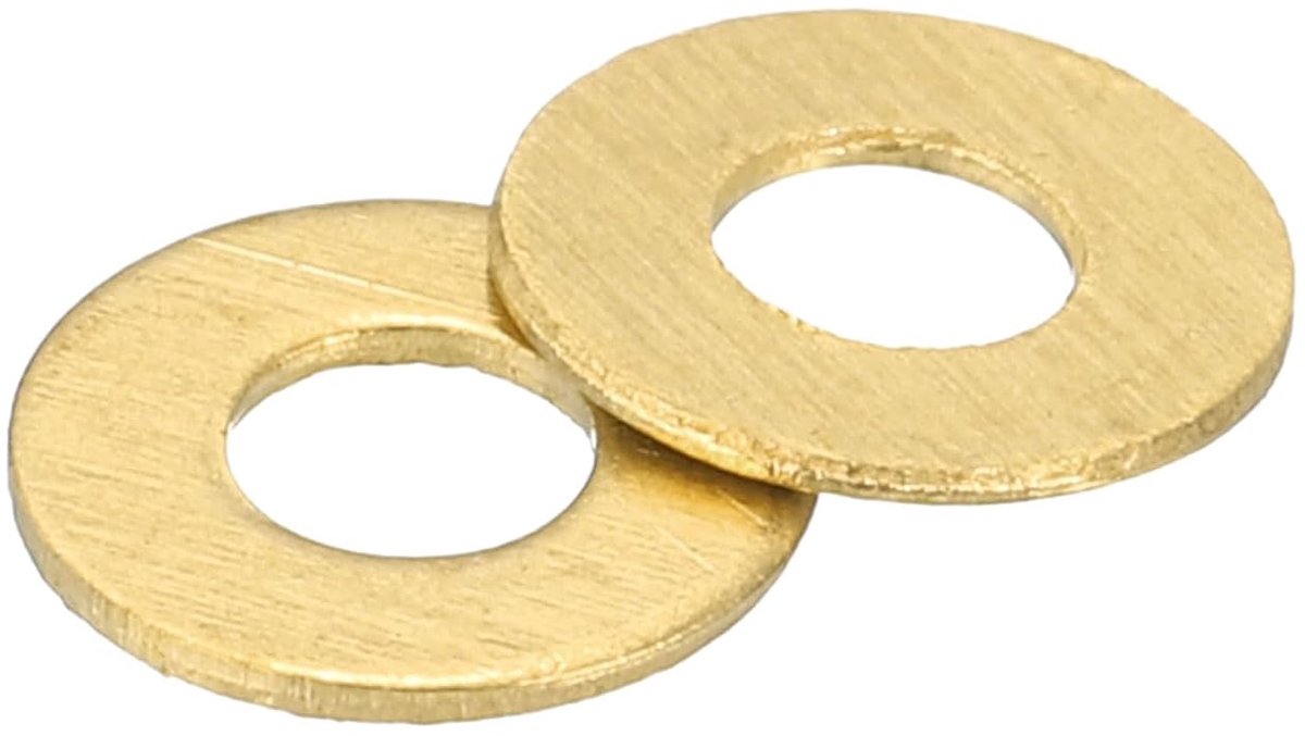 Platte sluitringen, 300 stuks platte afdichtringen van messing 6 mm OD 0,5 mm dikke metalen ring voor schroeven moeren