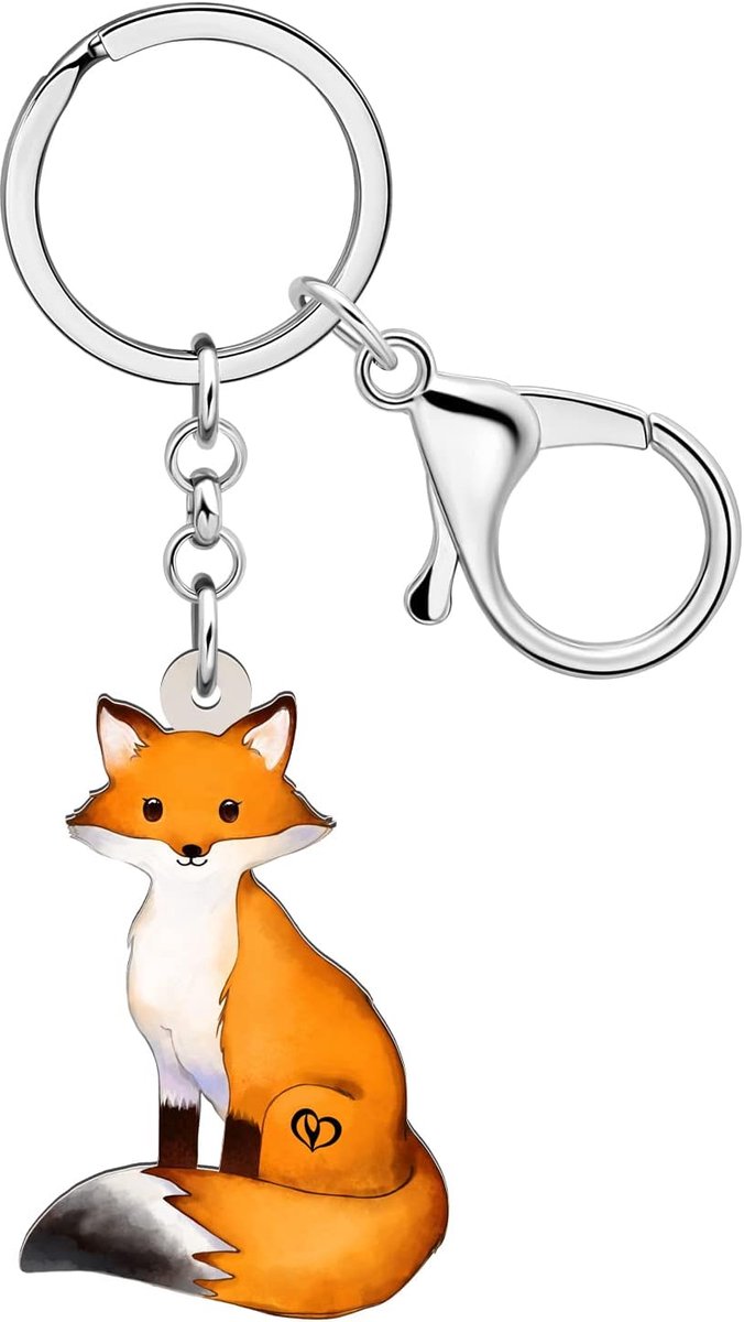 Cute Vos Sleutelhanger Vos Stof Dierenliefhebbers Cadeaus, Auto Sleutelhanger Portemonnee Charms Rugzak Accessoires voor Vrouwen Meisjes, Bruin, Medium