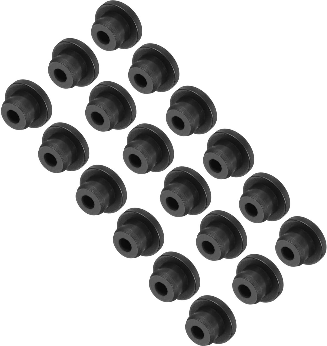 18 stuks T-vormige siliconen stoppen 16 mm 5/8 inch dia snapgatstop afdichting ronde rubberen afdichting voor keuken, rubber, bescherming tegen schot, waterdicht, afdichting, zwart