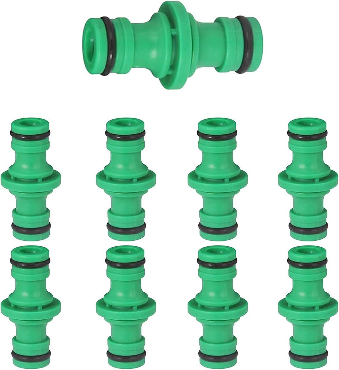 1/2 inch koppeling, verbindingsstuk, dubbele stekker, tuinslangaansluiting voor buisverbinding, tuingereedschap, slangen, slangkoppeling (8 stuks)