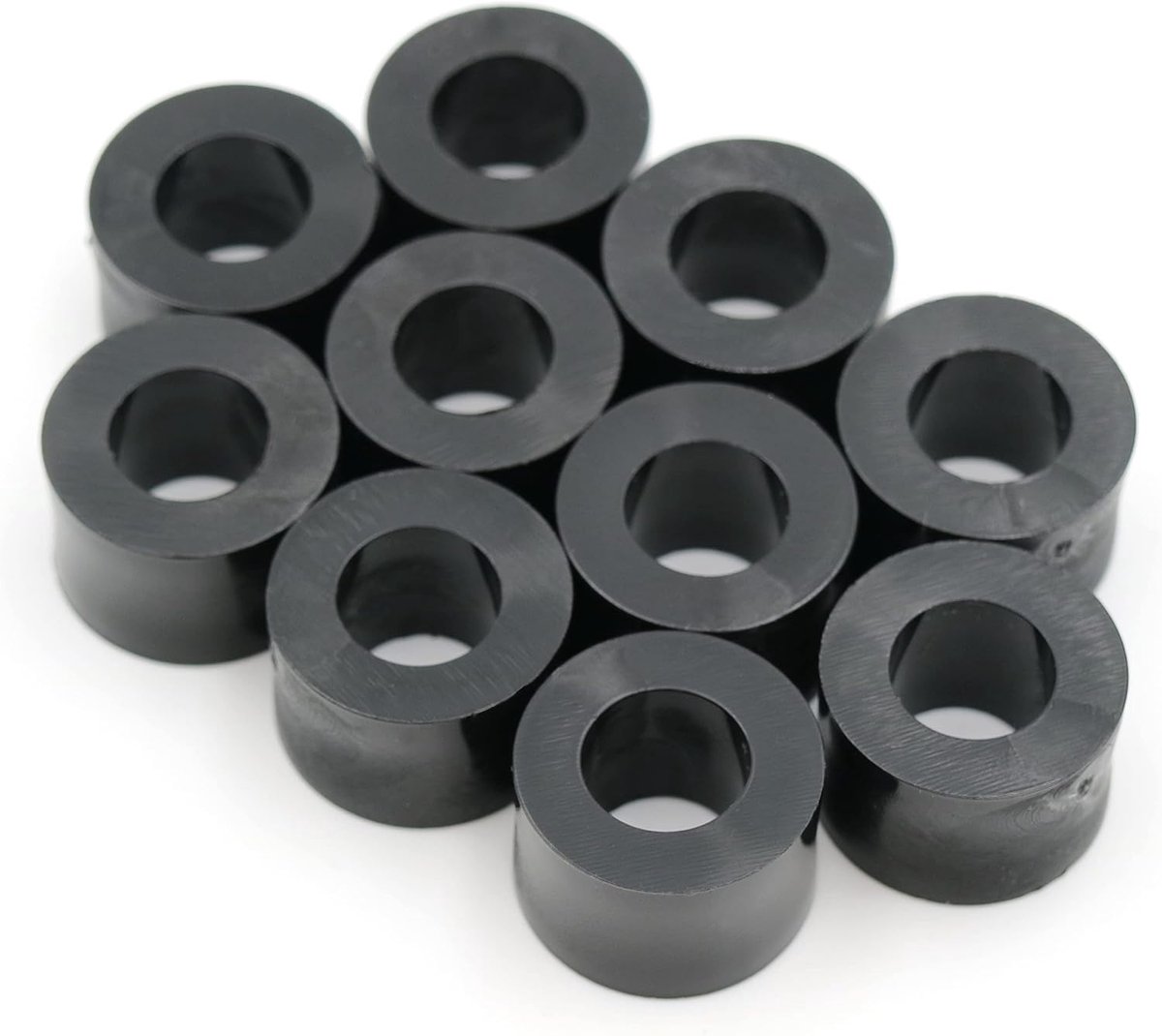 10 x afstandshulzen sluitringen L 10 mm x Ø 15/8,2 mm M8 rond HD-polyethyleen