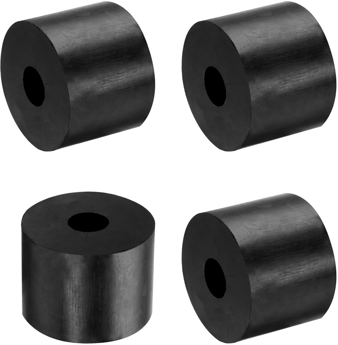 Afstandhouders van rubber, 40 mm buitendiameter, 12 mm binnendiameter, 30 mm hoog, rond, trillingsbestendig, dikke rubberen sluitringen, 4 stuks