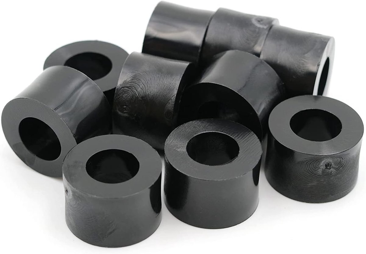 10 x afstandshulzen sluitringen L 18 mm x Ø 15/8,2 mm M8 rond HD-polyethyleen