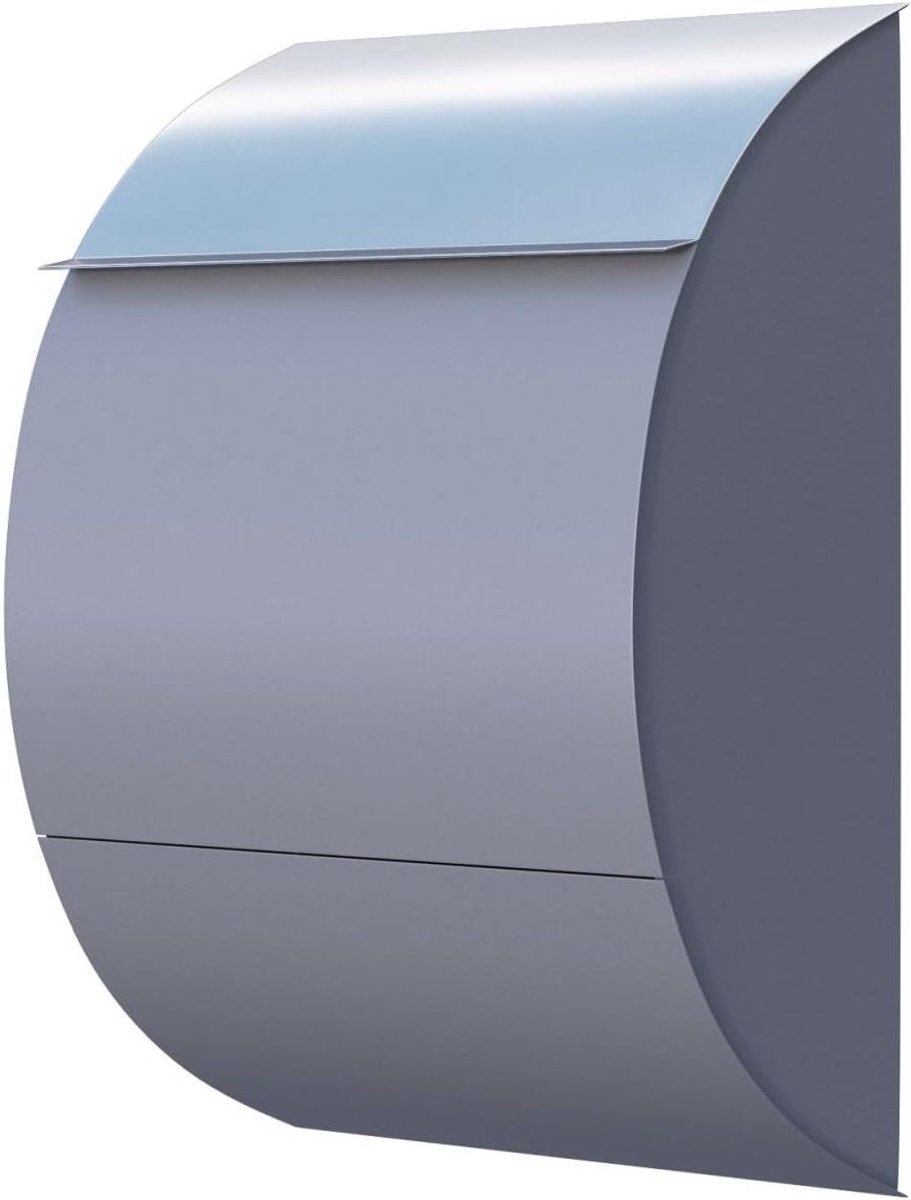 Muurbrievenbus Jumbo - Postbak - Post Ontvangen - Modern Design - 31.5 cm Breed - Grijs Metallic