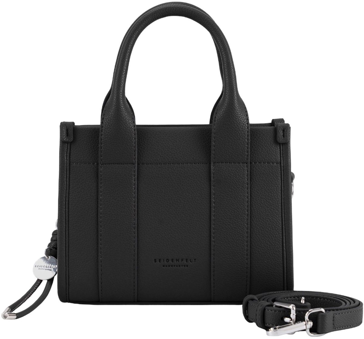 SEIDENFELT MANUFAKTUR handtas schoudertas Nelma Mini Handbag Black zwart