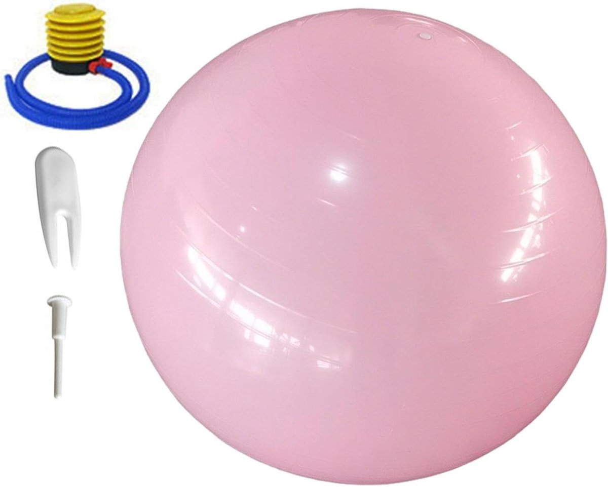 Pilates Balansbal - Yoga Bal Fitnessbal - Core Kracht Trainen - Verdikt Anti-Breuk PVC - 65 cm Diameter - Blauw
