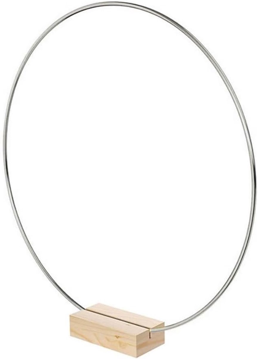 1 stuk 25 cm metalen ringen, ronde decoratieve ringen, metalen ring met voet, DIY bloemen hoepel wandtapijt, houten standaard, krans, handwerk, bloemistiek, bruiloftskrans voor