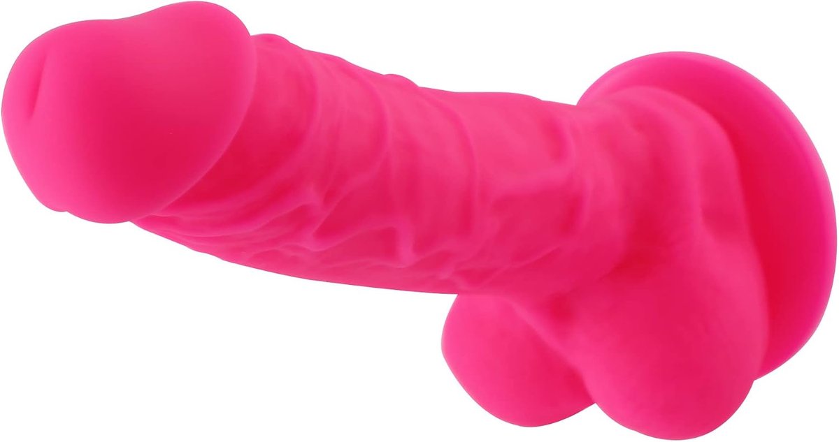 Dildo KlicLok Medium 21 CM - 100% Premium Silicone - Suction Cup - Geschikt voor Sex Machines - SnelShoppen