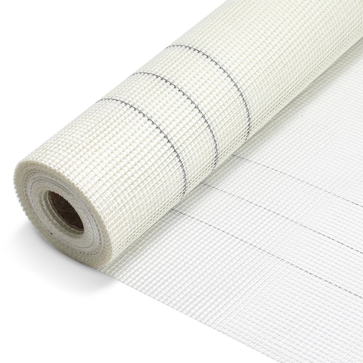 160 g/m², Gipsweefsel 1 m x 50 m, 4x4 mm glasvezelweefsel voor binnen- en buitenpleisterwerk, gevelisolatie, barstbescherming, wapeningsgaas (Wit)