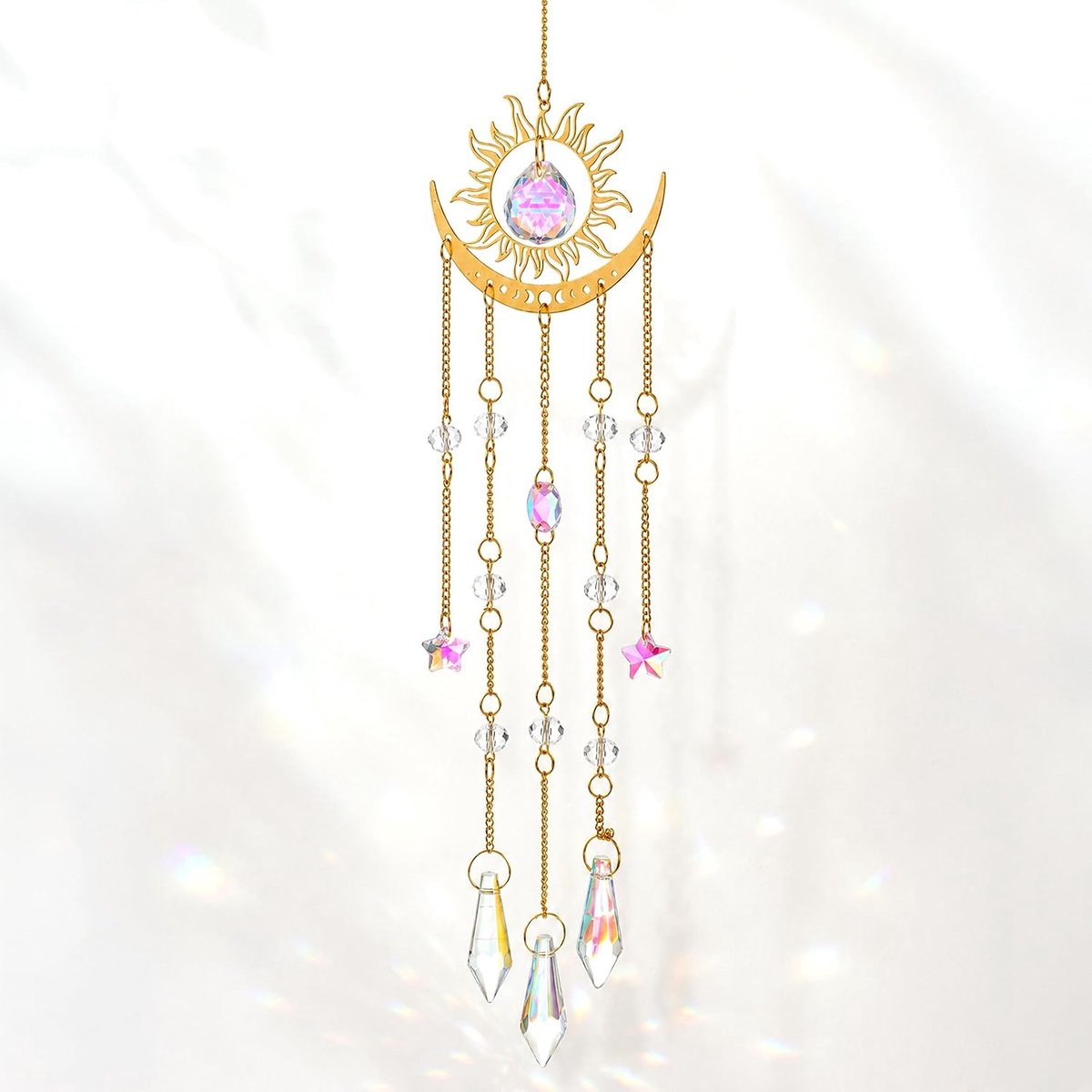 Crystal Suncatcher, prachtige kristallen zonnevanger voor ramen opknoping, zonnevanger-kristallen die briljante regenbogen in elke kamer breken voor dankbaarheid voor Valentijnsdag en Moederdag