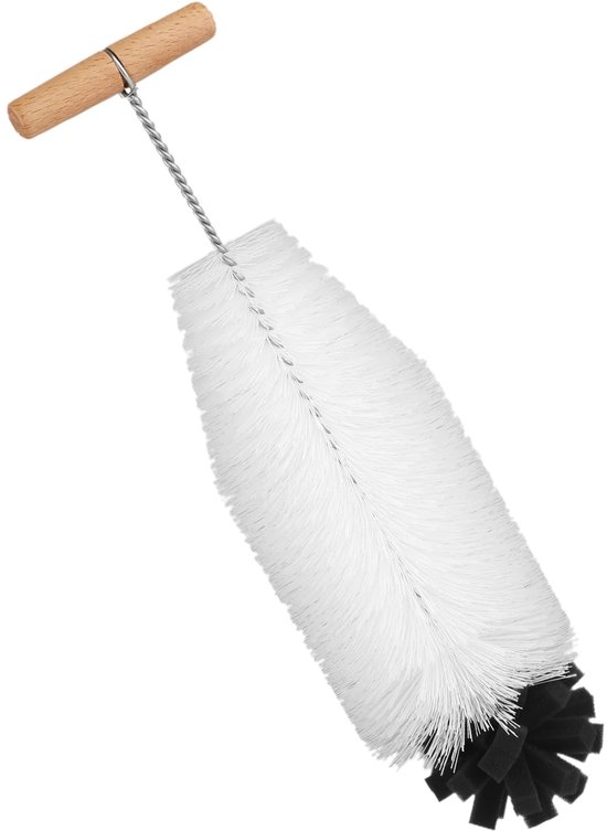35 cm borstel voor glazen en sodastreamflessen, zachte sponsborstel en harde borstelharen, krasvrije reiniging, compatibel met frisdrankflessen, ideaal voor flessen en drinkflessen — afbeelding 4