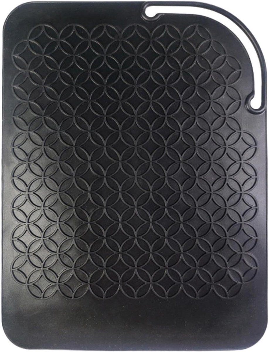 Hittebestendige Mat - Styling Kussen - Haar Styling - Opvouwbaar Siliconen - 21 x 19 cm - Zwart