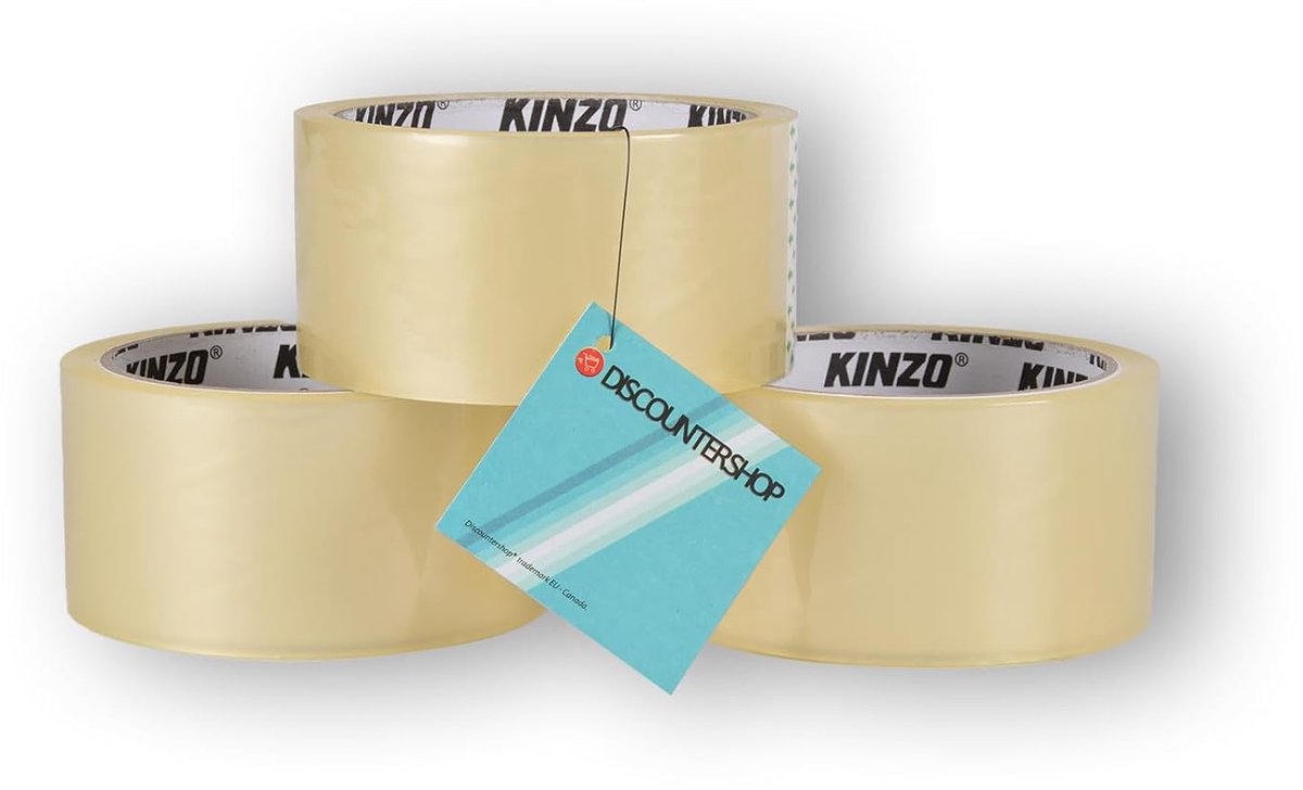 Zelfklevende tape set 3x rollen - transparant - papier en plastic - ideaal voor verpakkingen - SnelShoppen