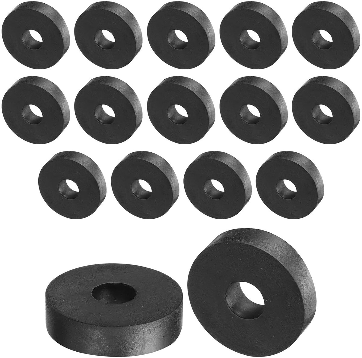 16 stuks afstandhouders van rubber, 30 mm buitendiameter, 10 mm binnendiameter, 8 mm hoog, rond, anti-vibratie, dikke rubberen ringen