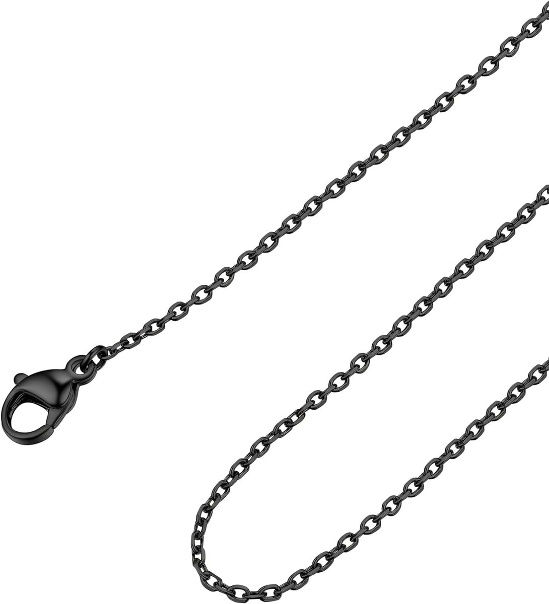 Dameshalsketting, dun, 1,4 mm, van roestvrij staal/verguld, lengte 40/45/50/55/60, met 5 cm verlenging