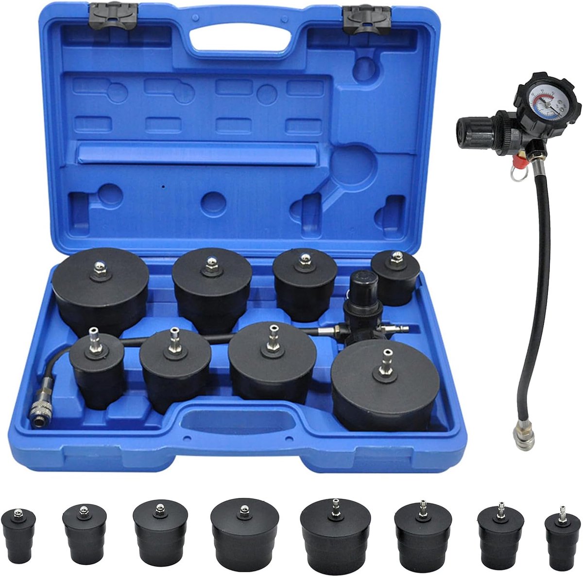 Turbocharger laadluchtkoelsysteem 9-delig - drukbereik 60 bar-80 psi - complete set - ideaal voor druktesten - ShopVlot