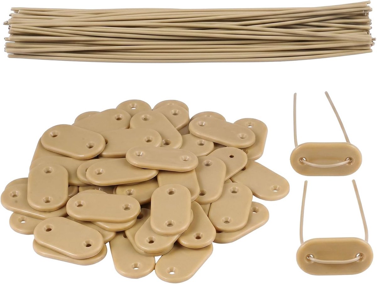 Bevestigingsset voor zichtschermen - 50 stuks - PVC - weerbestendig en UV-bestendig - ShopVlot