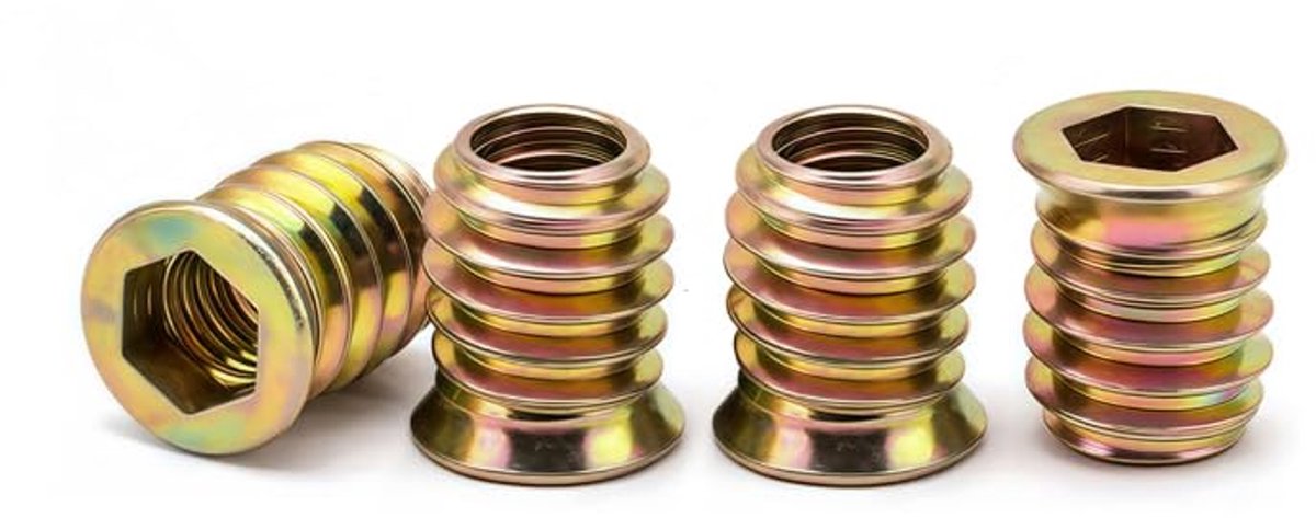 Draadinsert M8x15mm - Zinklegering - Slijtvast en duurzaam - Perfect voor hout meubels - ShopVlot