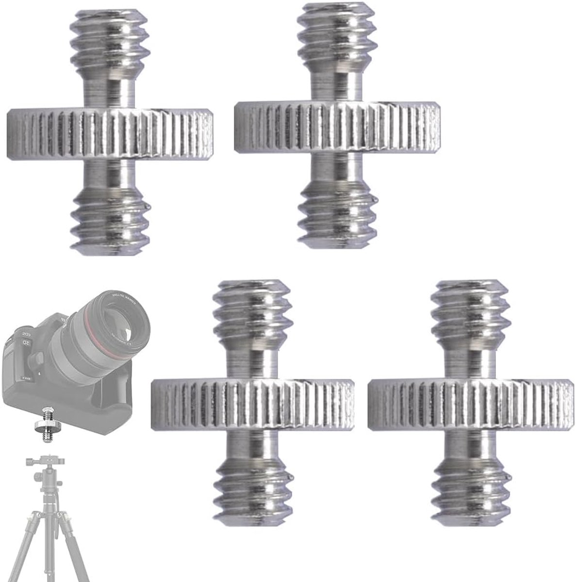 Fotografie schroeven 1/4" - zilver - dubbel draad - veilige verbindingen voor camera's - ShopVlot