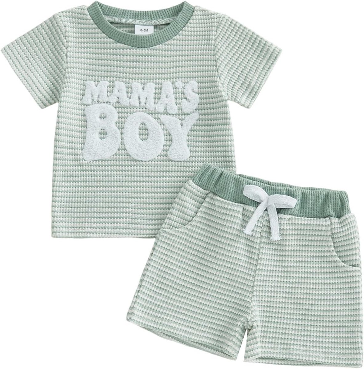 Baby jongens kleding set - korte mouw print - strepen - zomerse outfit voor comfort - ShopVlot