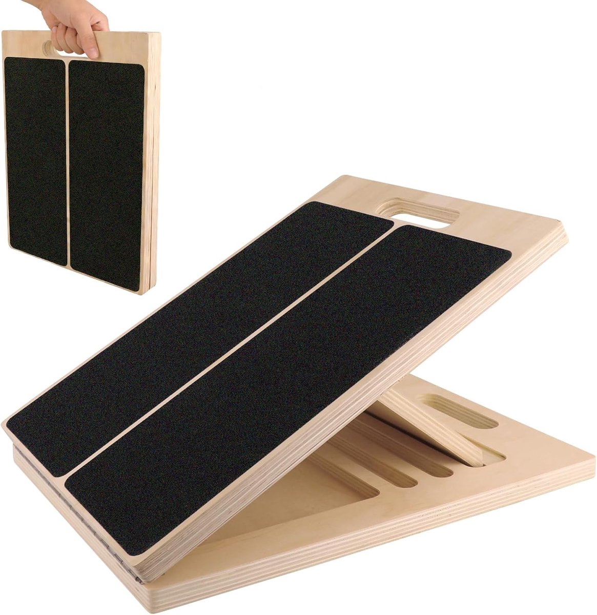 Kalfstretcher Houten Plank - 5 Hoeken - Draagbaar - Ideaal voor Kuitstretching - ShopVlot