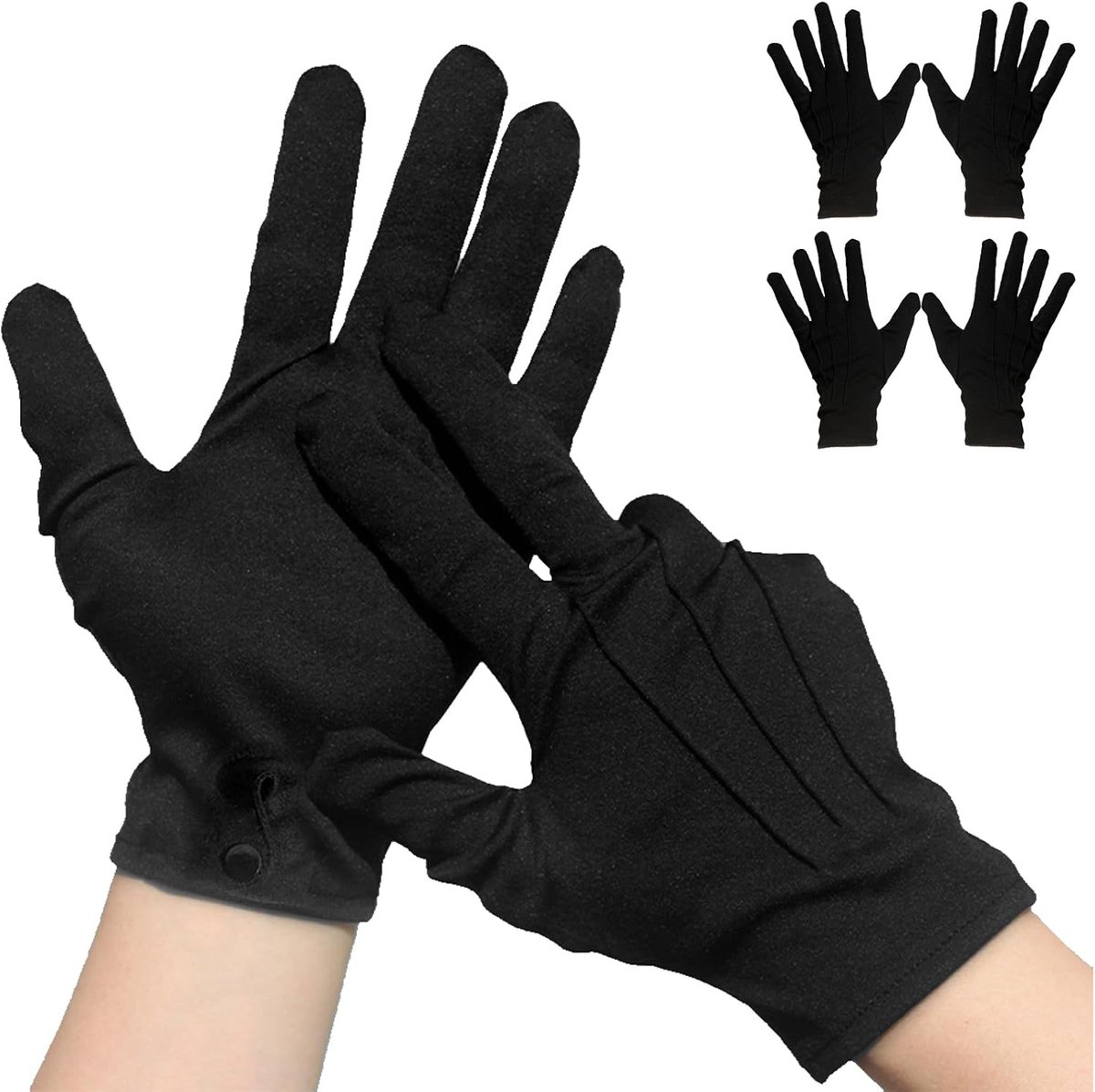 Witte handschoenen 3 paar - katoen - beschermend - voor formele gelegenheden - ShopVlot