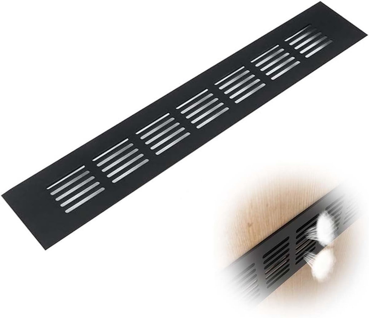 Ventilatierooster 50 x 300 mm - Aluminiumlegering - Corrosiebestendig - Eenvoudig te installeren - ShopVlot