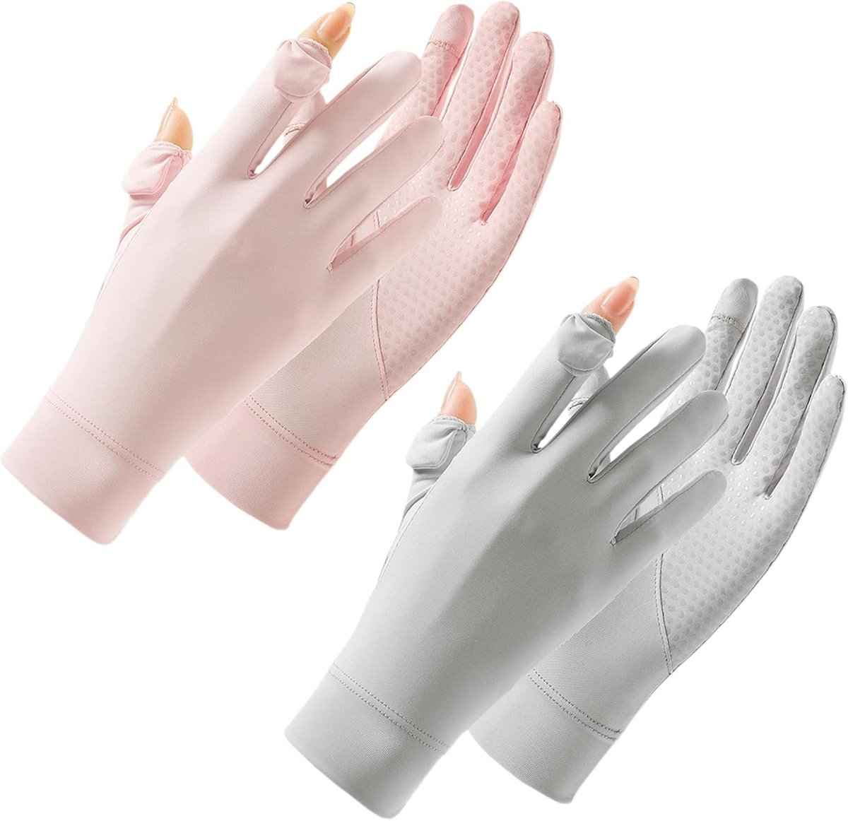 Zomerse UV-beschermende handschoenen - Ice silk - Vingerloos - Ideaal voor golf en buitenactiviteiten - m-winkel