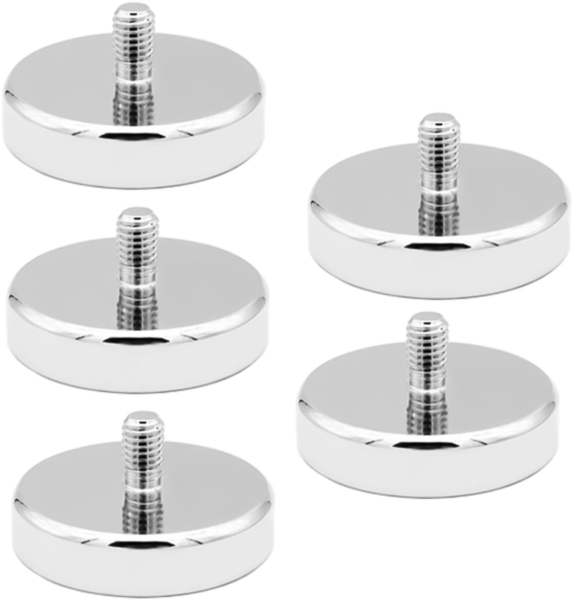 Neodymium magneten 5 stuks - M6 pot magneten 32 mm - sterke constructie - ideaal voor bevestigen - ShopVlot