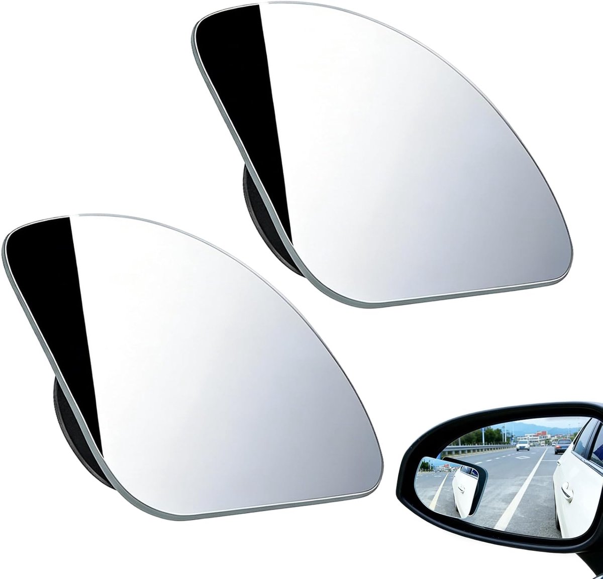 Blind Spot Mirrors - Frameloos - HD Glas - Verbetert zicht en veiligheid - ShopVlot