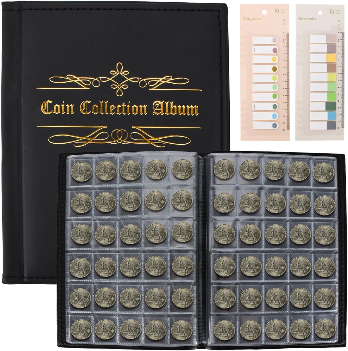 Muntverzamelalbum 480 Pockets - PU Leer - Water- en stofbestendig - Perfect voor verzamelaars - ShopVlot