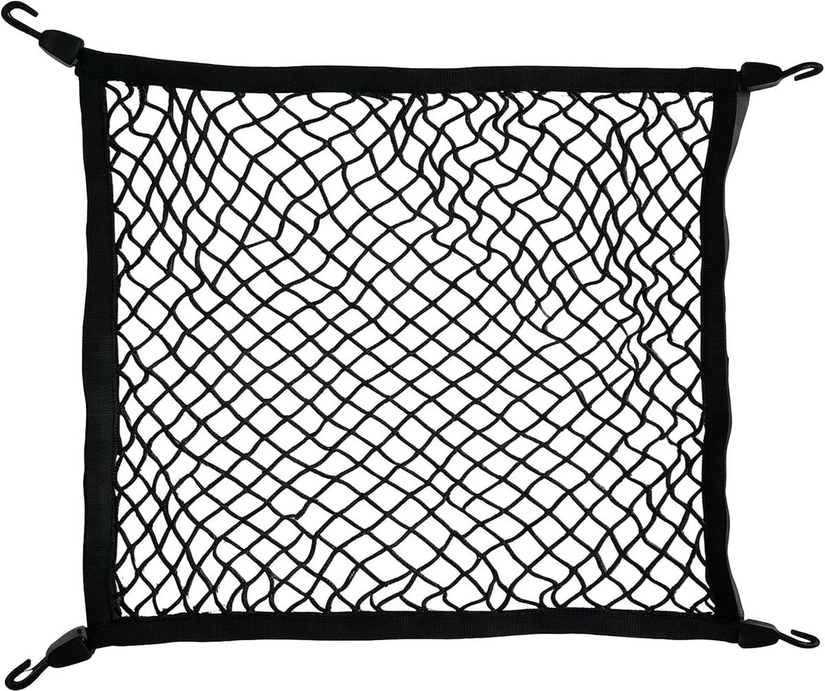 Bagagenet 60 x 40 cm - elastisch ladingbeveiligingsnet - met 4 haken - veilig vervoer - ShopVlot