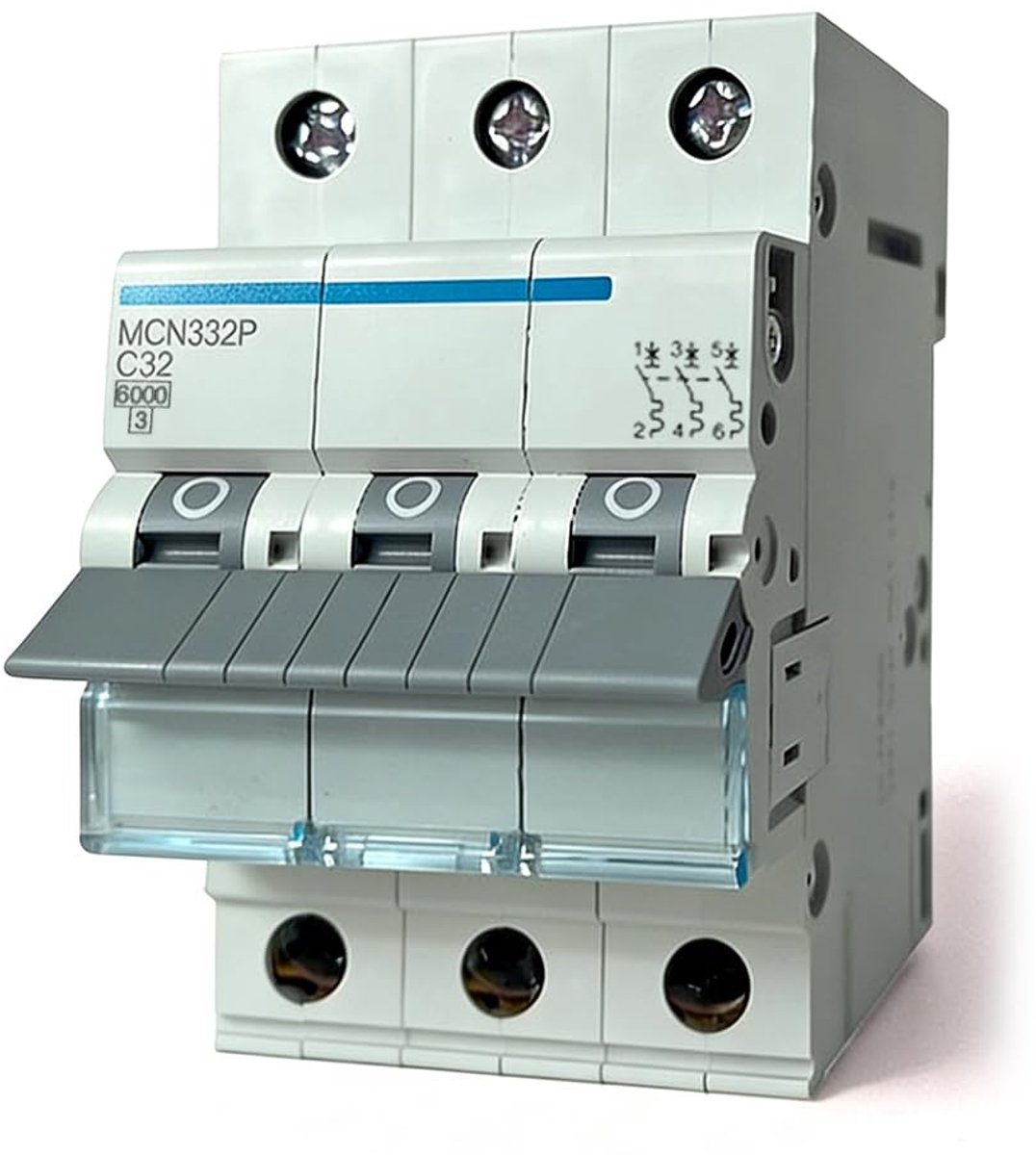 Automatische stroomonderbreker 32 A - 3-polig - 6 kA kortsluitsterkte - Bescherming van driefasige circuits - ShopVlot
