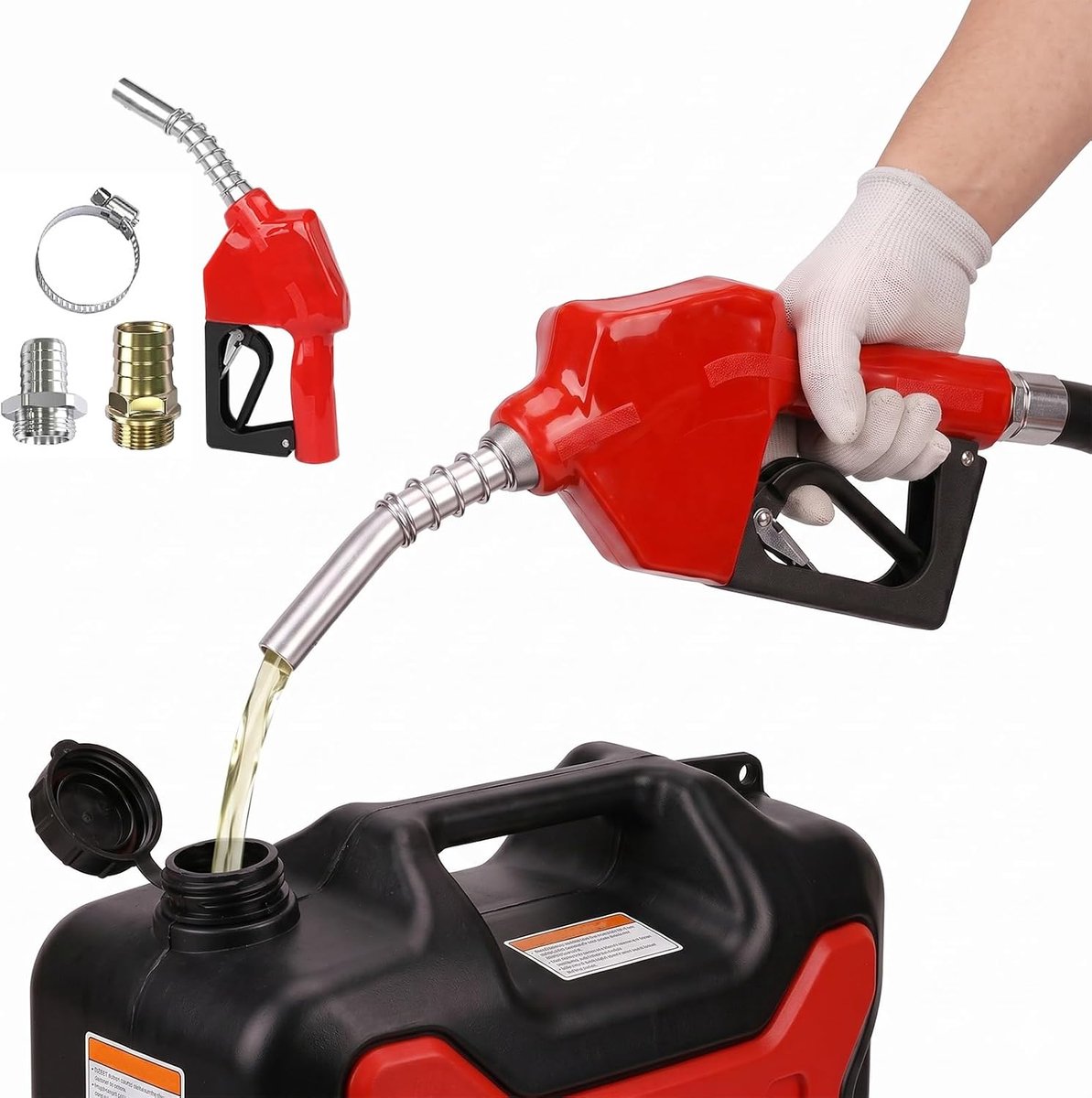 Automatische dieselpomp - zelfaanzuigend met 1" en 3/4" aansluitingen - ergonomische spray gun - comfortabel tanken - ShopVlot