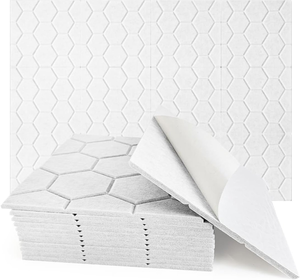 Acoustic panels 30 x 30 cm - zelfklevend - geluidabsorberend - verbeter geluidkwaliteit - ShopVlot