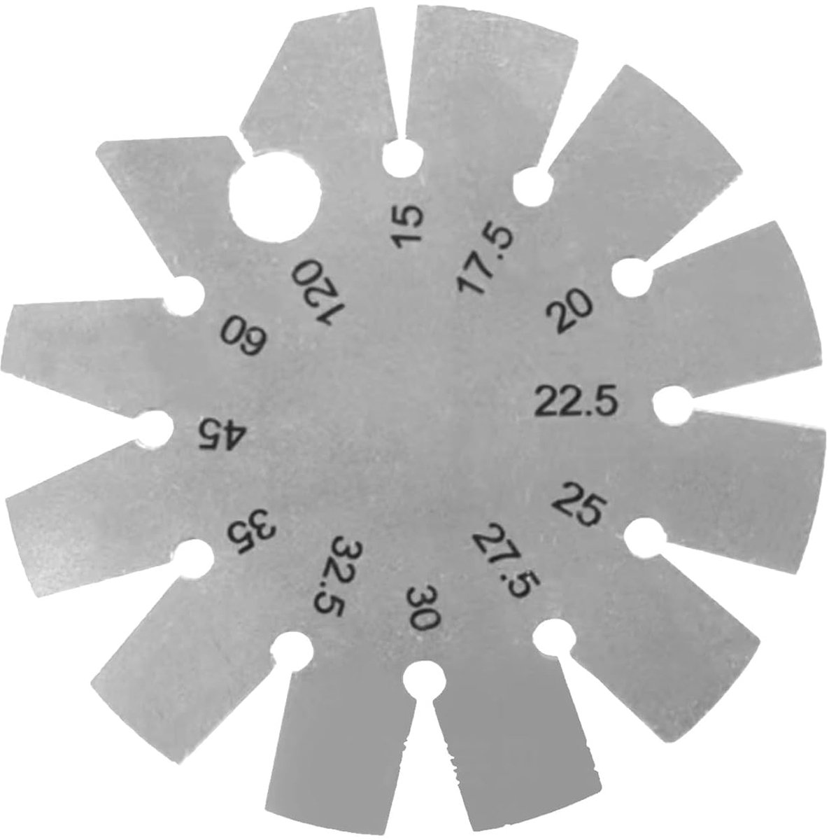 Hoekmeter RVS Rond - Precisie Chamfer Meter - Ideaal voor Houtbewerking - ShopVlot