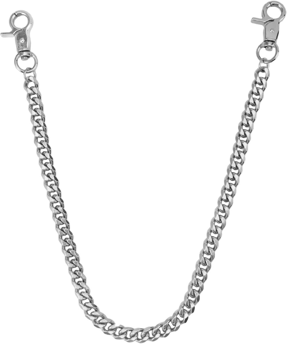 Jeansketting 50cm - Zilver - Sterk titanium staal - Unieke hip hop stijl - ShopVlot