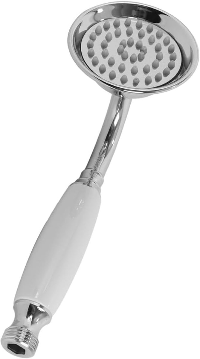 Douchestraal handdouche - retro zilver - volledig van koper - luxe uitstraling - ShopVlot