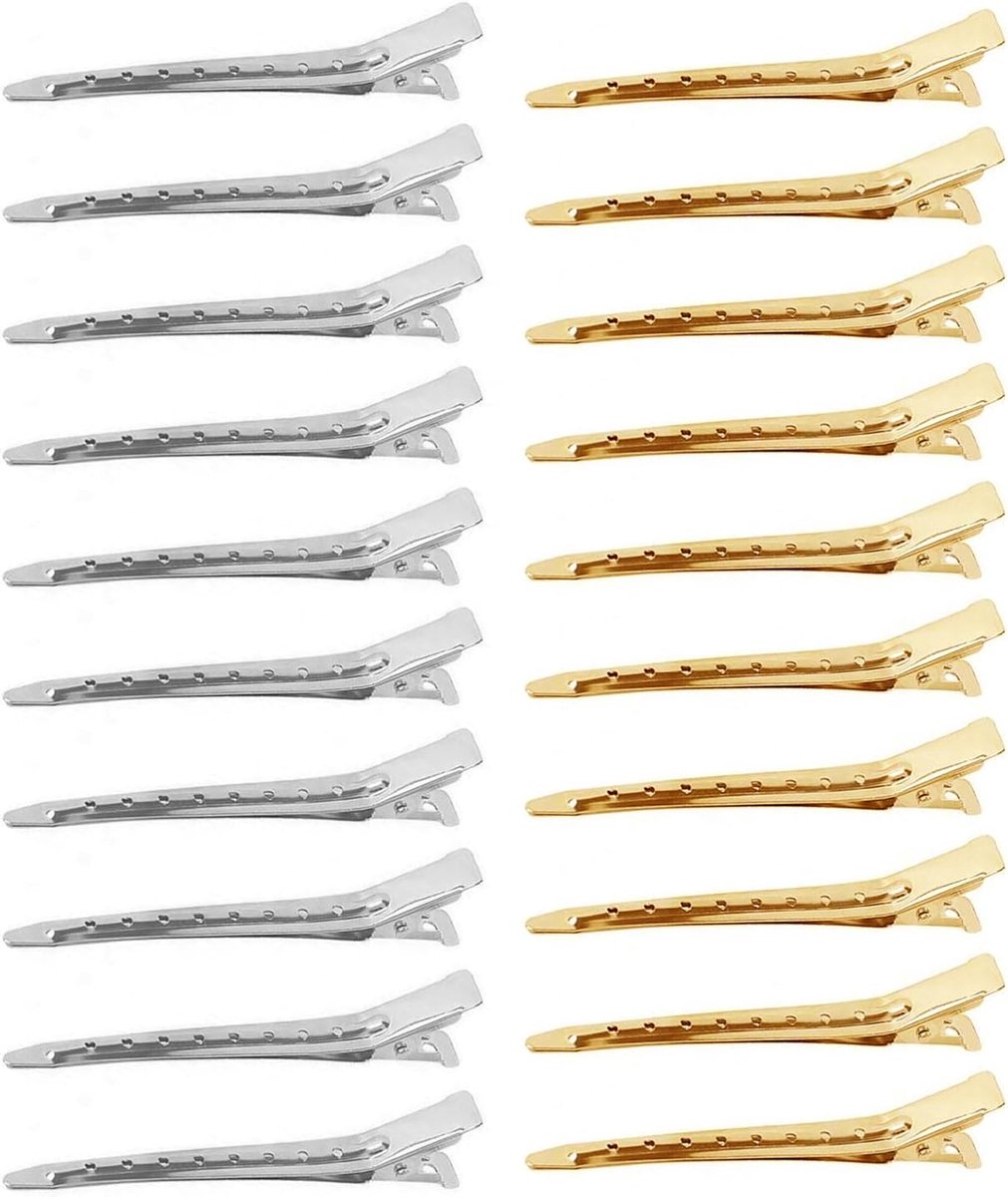 Haarspelden 9 cm - Goud en Zilver - Acht-gat ontwerp - Ideaal voor kappers - ShopVlot