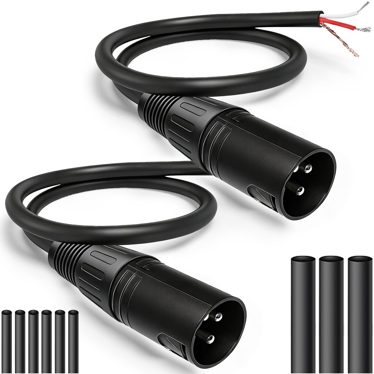 3-polige XLR-stekker 30 cm - blanke aders - OFC-geleider - ideaal voor microfoons - ShopVlot