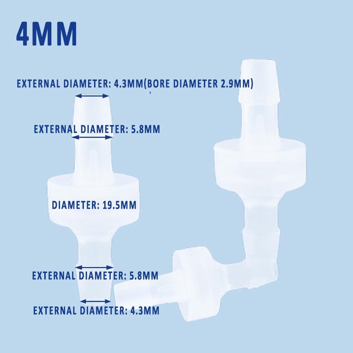 Terugslagklep 4mm - unieke richting - voorkomt terugstromen - ideaal voor diesel en water - ShopVlot