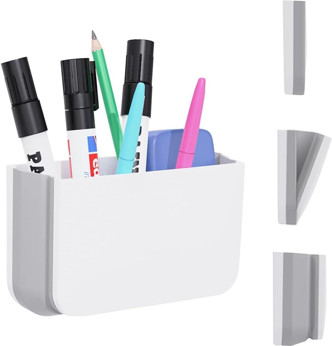 Fridge Organizer magnetisch - opvouwbaar - drie opbergmogelijkheden - handig voor koelkast of locker - ShopVlot