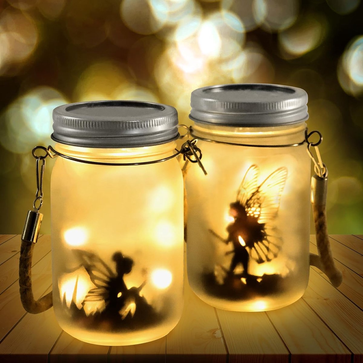 Solar Lantaarn 2 Stuks - Vlinder Motief - Warm LED - Sfeervolle verlichting voor tuin - ShopVlot