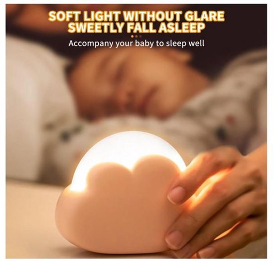 LISM-Draagbaar oplaadbaar LED-nachtlampje voor kinderen, klein tafellampje voor de babykamer, USB-nachtlampje voor de wieg, nachtlampje met instelbare helderheid - blauw — afbeelding 4