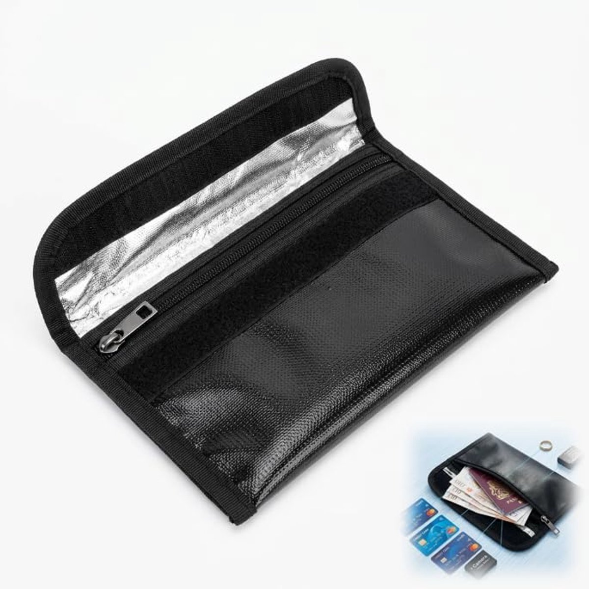 Brandwerende documententas 20 x 12 cm - waterdicht - grote capaciteit - veilige bescherming voor belangrijke documenten - ShopVlot